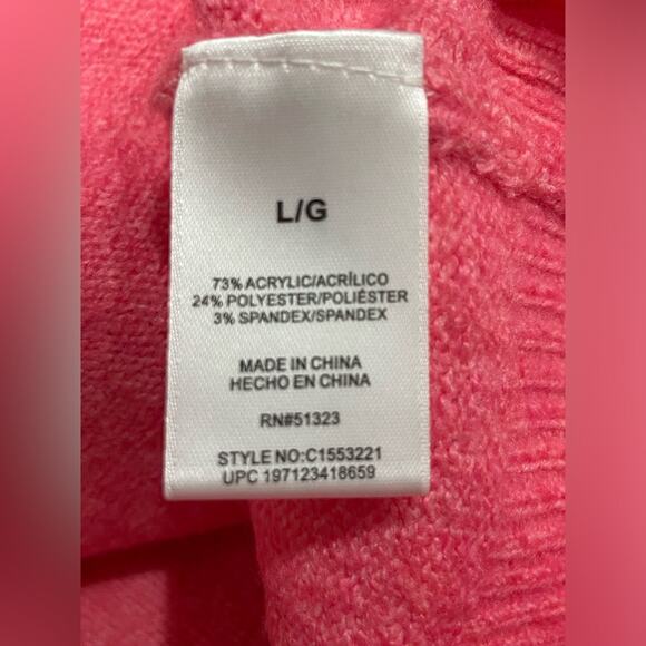 Vince‎ Camuto Pink Turtleneck Long Sleeve Sweater- Large- NWT - Picture 6 of 8